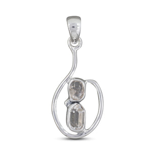 925 Silver Herkimer Quartz Pendant