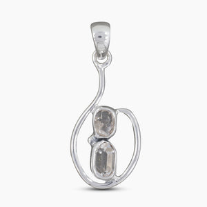 925 Silver Herkimer Quartz Pendants