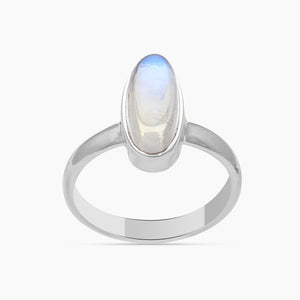 925 Sterling Silver Rainbow Moonstone Rings