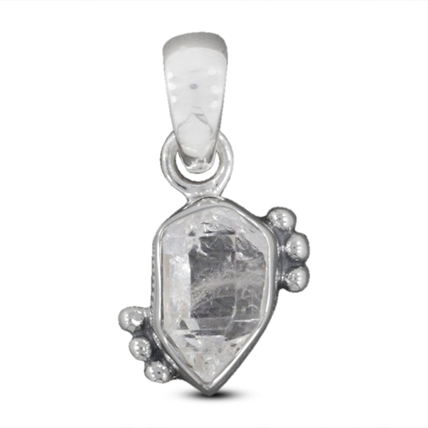 925 Silver Herkimer Quartz Pendant