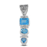 Blue Topaz 925 Sterling Silver Pendant