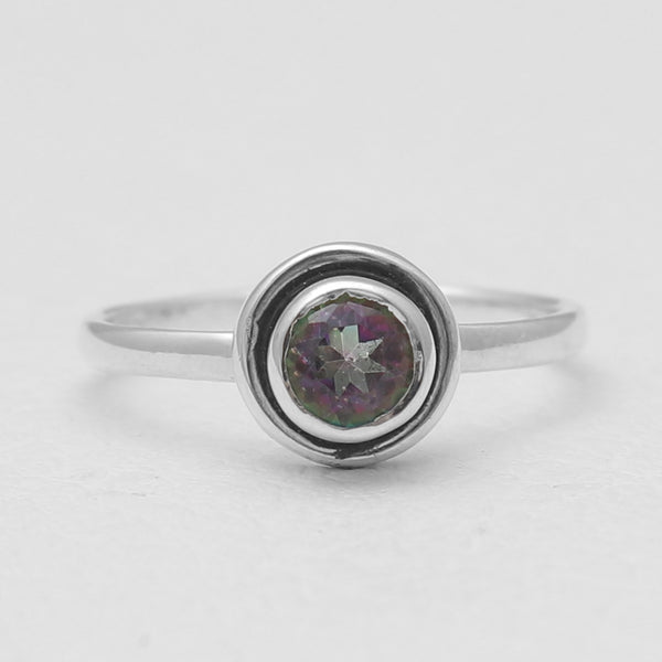 925 Sterling Silver Mystic Quartz Rings