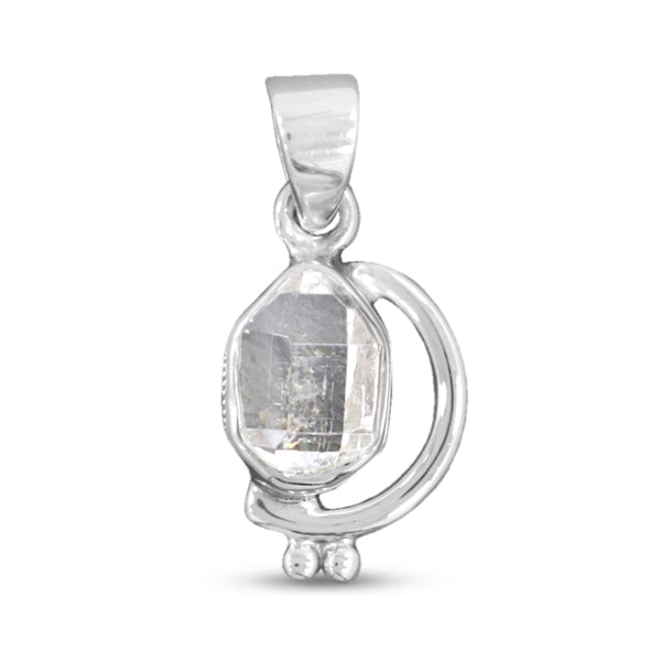 925 Silver Herkimer Quartz Pendant