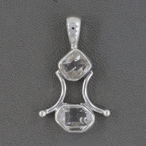 925 Silver Herkimer Quartz Pendant