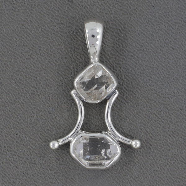 925 Silver Herkimer Quartz Pendant