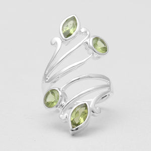925 Sterling Silver Peridot Rings