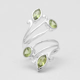 925 Sterling Silver Peridot Rings