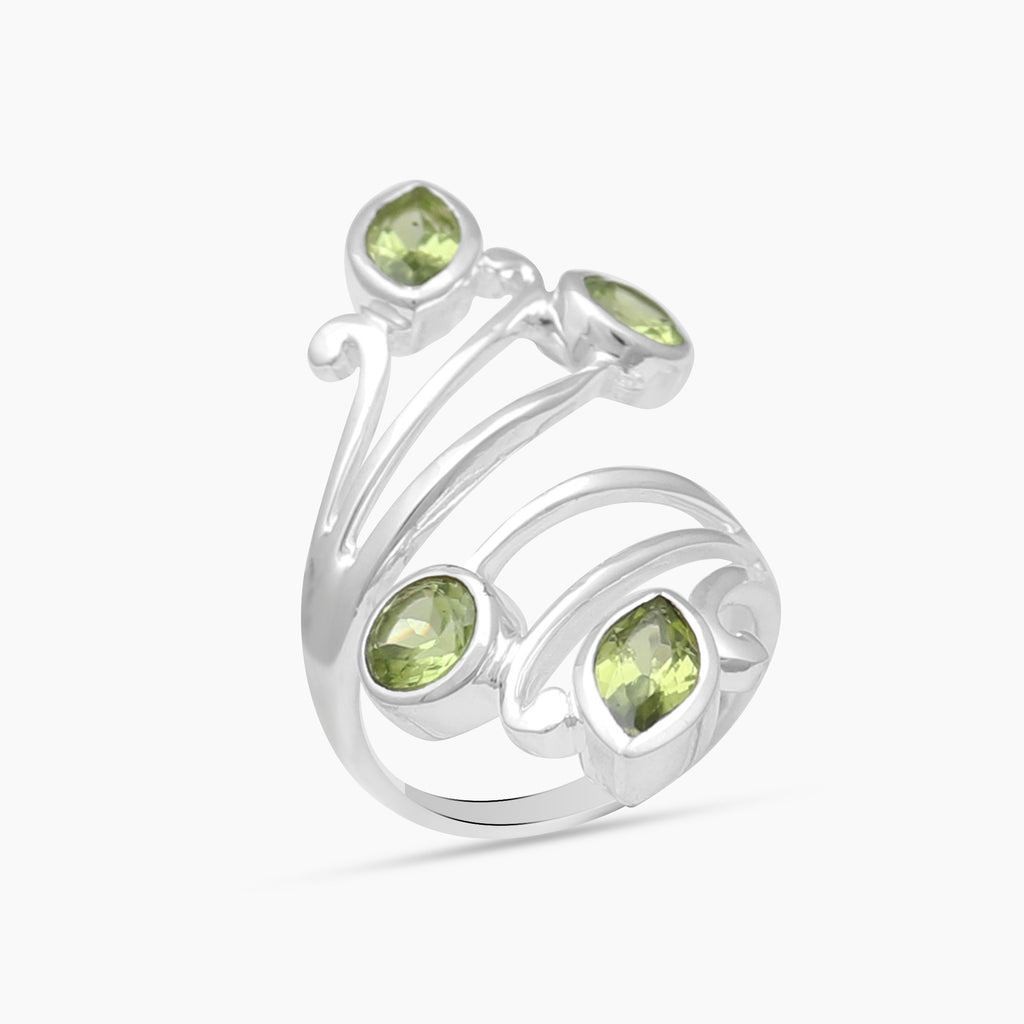 925 Sterling Silver Peridot Rings