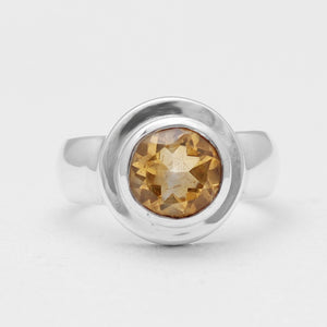 925 Sterling Silver Citrine Rings