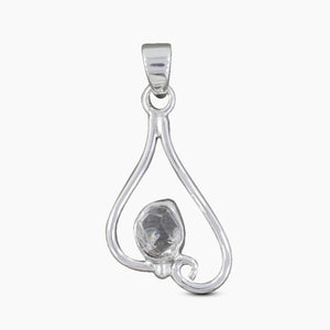 925 Sterling Silver Herkimer Quartz Pendants