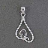 925 Sterling Silver Herkimer Diamond Pendant