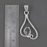 925 Sterling Silver Herkimer Diamond Pendant