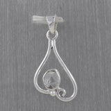 925 Sterling Silver Herkimer Diamond Pendant