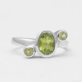 925 Sterling Silver Peridot Rings