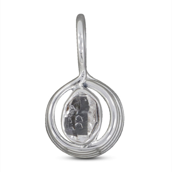 925 Sterling Silver Herkimer Quartz Pendant