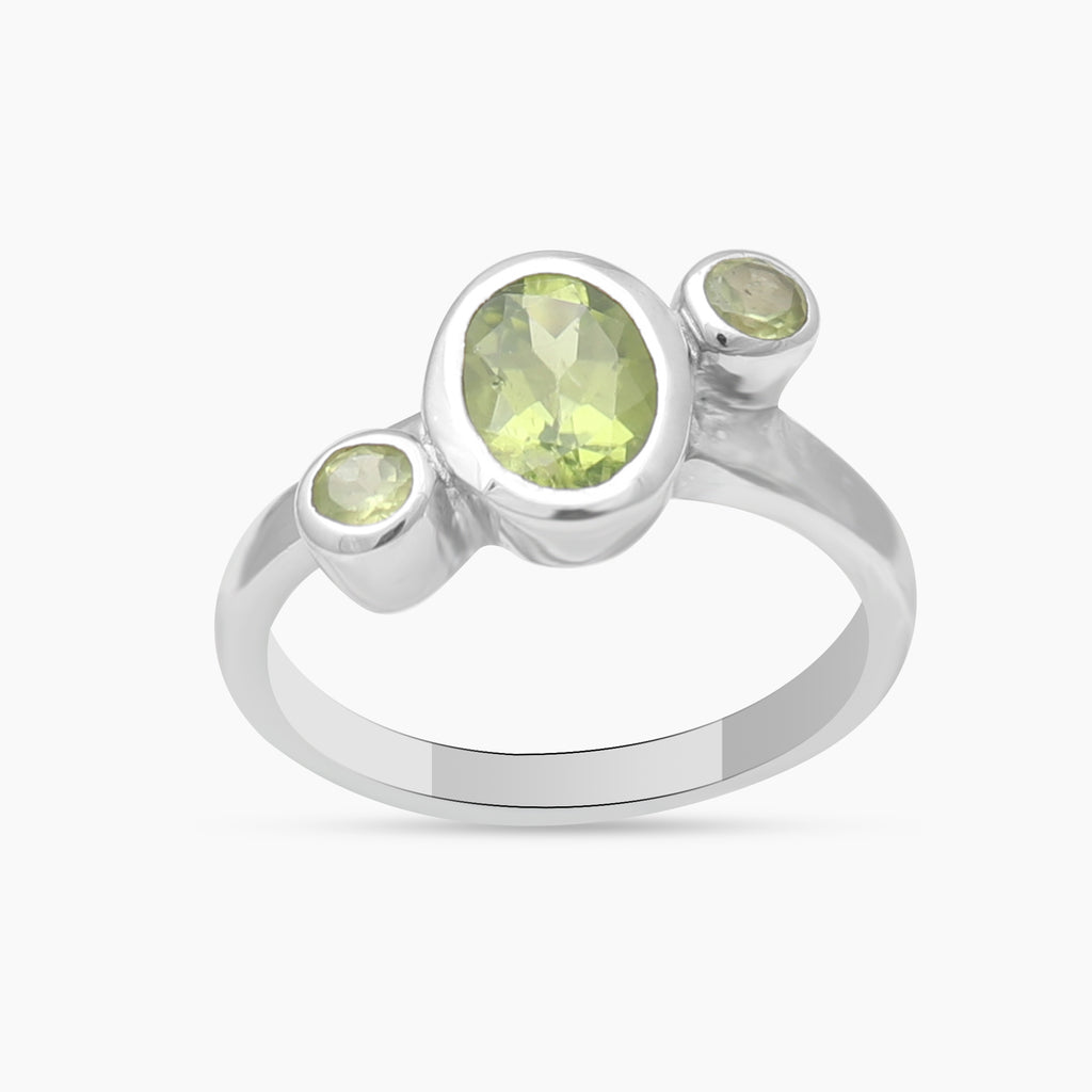 925 Sterling Silver Peridot Rings
