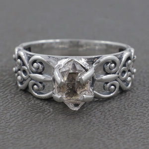 925 Sterling Silver Herkimer Quartz Ring