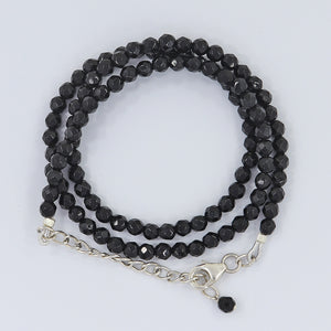 Black Spinel Beads Necklace Natural Spinel Gemstone
