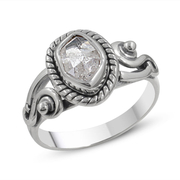 925 Sterling Silver Herkimer Quartz Rings