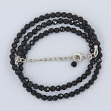 Black Spinel Beads Necklace Natural Spinel Gemstone