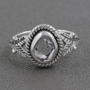 Herkimer quartz Silver Rings