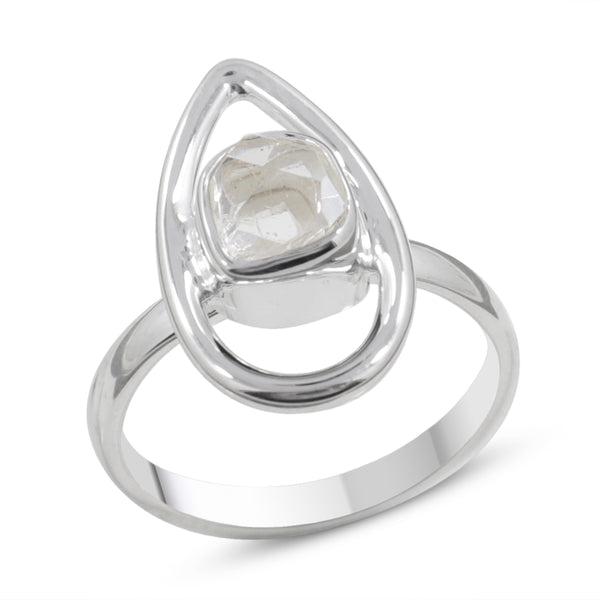 925 Sterling Silver Herkimer Quartz Rings