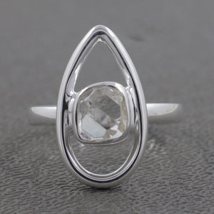 925 Sterling Silver Herkimer Quartz Rings