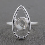 925 Starling Silver Herkimer Diamond Ring