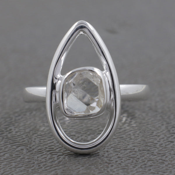 925 Sterling Silver Herkimer Quartz Rings