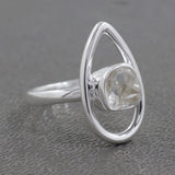 925 Starling Silver Herkimer Diamond Ring