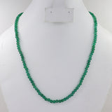 Round Smooth Green Onyx Silver Beads