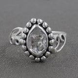 925 Sterling Silver Herkimer Diamond Ring