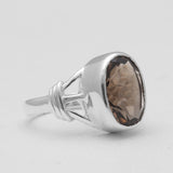 925 Sterling Silver Smoky Quartz Rings
