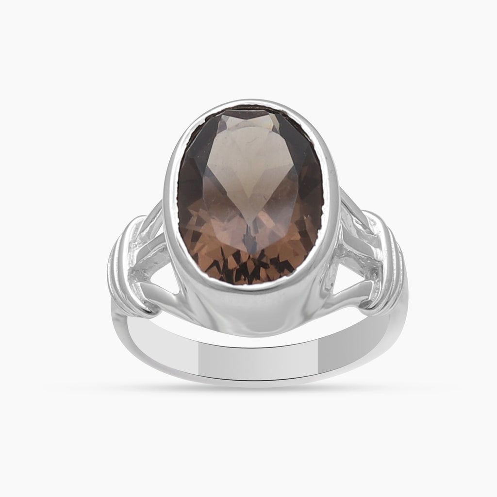 925 Sterling Silver Smoky Quartz Rings