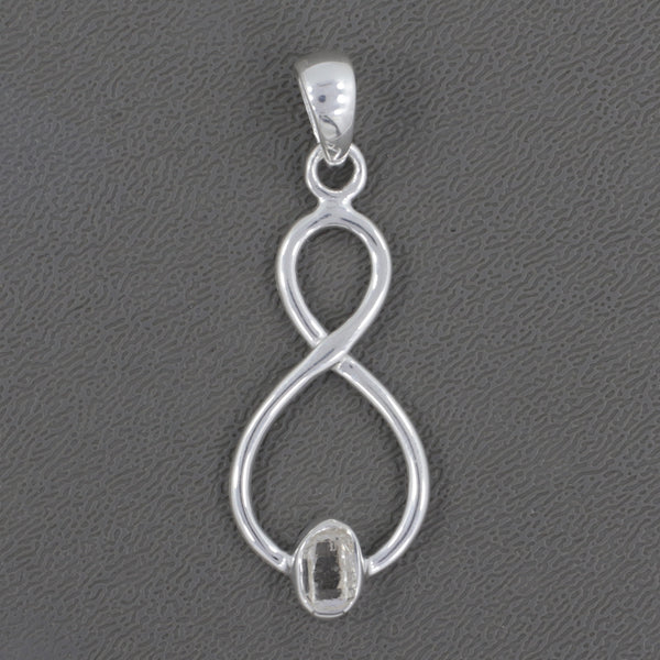 925 Silver Herkimer Quartz Pendant