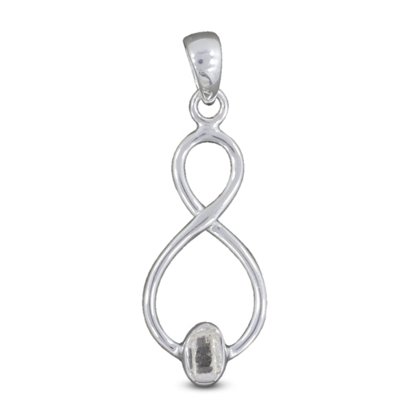 925 Silver Herkimer Quartz Pendant