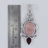 925 Sterling Silver Tourmalinated Quartz Pendant