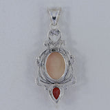 925 Sterling Silver Tourmalinated Quartz Pendant