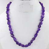 Natural Amethyst Nugget Shape Beads Necklace