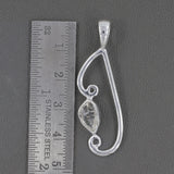 925 Silver Raw Herkimer Diamond Pendant