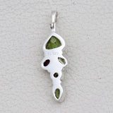 Natural Peridot Silver Pendant