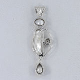 Rainbow Moonstone Silver Pendant