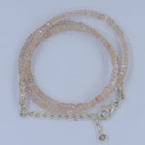 17 inch Morganite Faceted Rondelle Beads