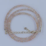 17 inch Morganite Faceted Rondelle Beads