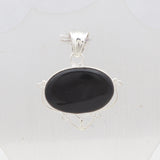 Black Onyx Silver Pendant