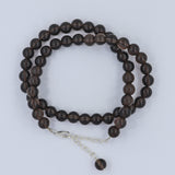 8 mm Smoky Quartz Round Ball Beads Necklace