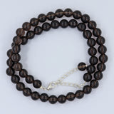 8 mm Smoky Quartz Round Ball Beads Necklace