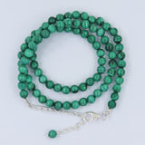 Natural 5 mm Round Malachite Beads Necklace