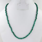 Natural 5 mm Round Malachite Beads Necklace