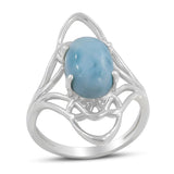 Larimar Silver Ring